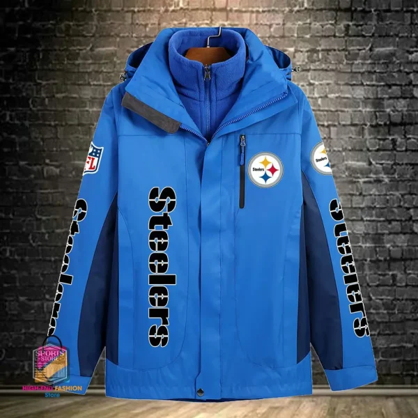 Pittsburgh Steelers Men's Fleece Suede Jacket PURSJ086 - Image 7