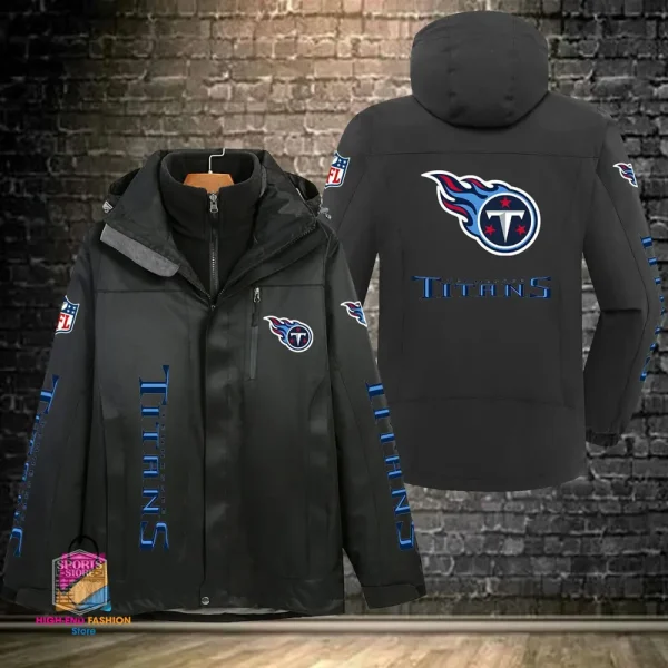 Tennessee Titans Men's Fleece Suede Jacket PURSJ090 - Image 2
