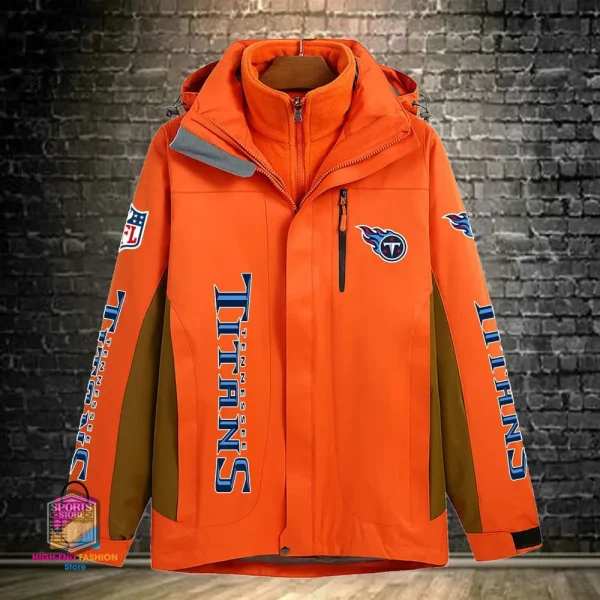 Tennessee Titans Men's Fleece Suede Jacket PURSJ090 - Image 7