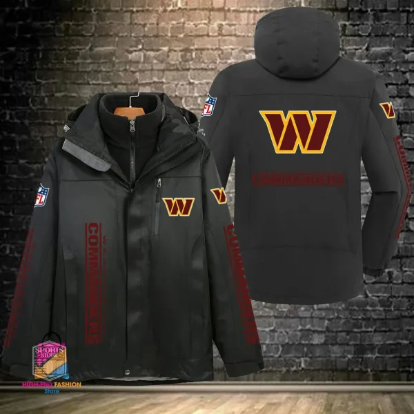 Washington Commanders Men's Fleece Suede Jacket PURSJ091 - Image 2