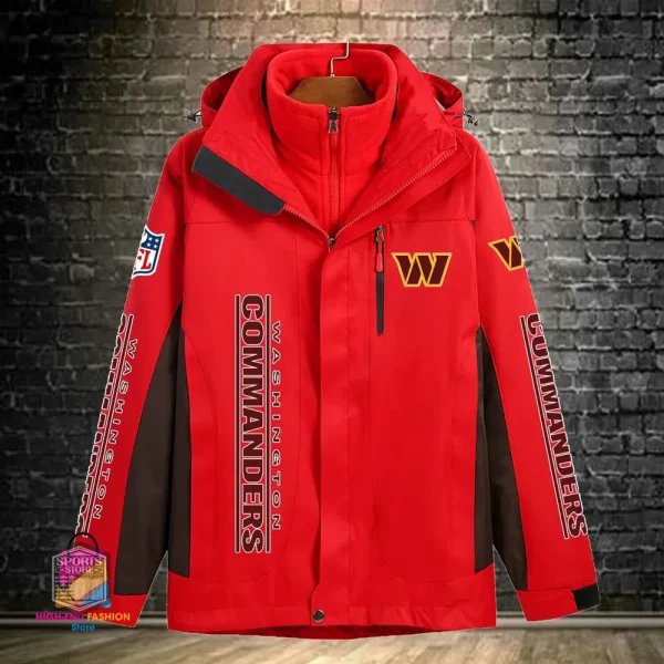 Washington Commanders Men's Fleece Suede Jacket PURSJ091 - Image 3