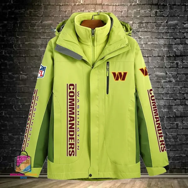 Washington Commanders Men's Fleece Suede Jacket PURSJ091 - Image 4