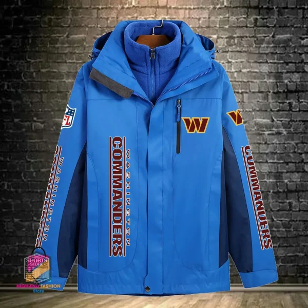 Washington Commanders Men's Fleece Suede Jacket PURSJ091 - Image 7