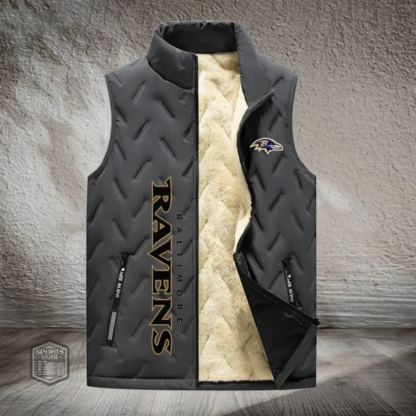 Baltimore Ravens Lined Outdoor Sports Business Vest PURVETA162 - Image 2
