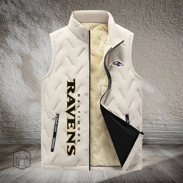Baltimore Ravens Lined Outdoor Sports Business Vest PURVETA162 - Image 3