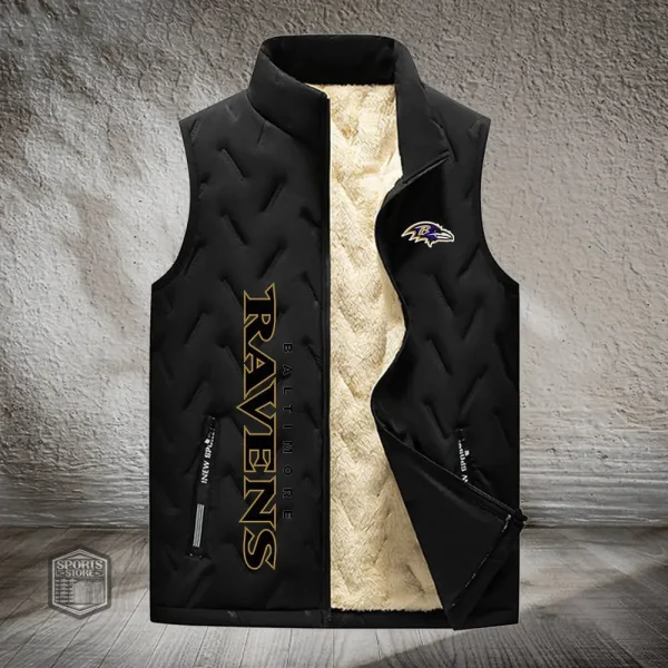 Baltimore Ravens Lined Outdoor Sports Business Vest PURVETA162
