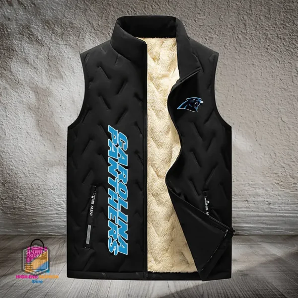 Carolina Panthers Lined Outdoor Sports Business Vest PURVETA164 - Image 3