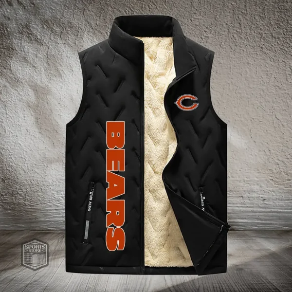 Chicago Bears Lined Outdoor Sports Business Vest PURVETA165