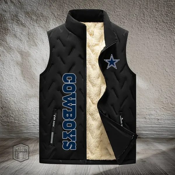 Dallas Cowboys Lined Outdoor Sports Business Vest PURVETA168 - Image 3