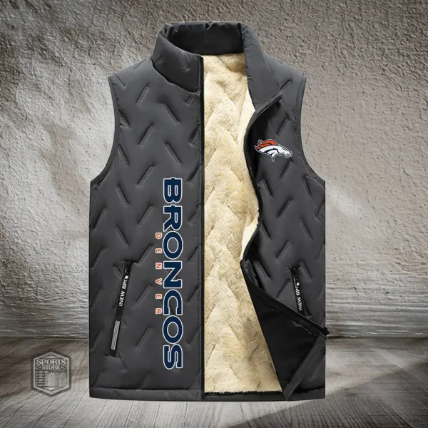 Denver Broncos Lined Outdoor Sports Business Vest PURVETA169
