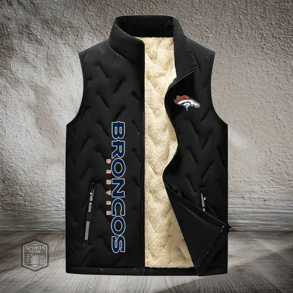 Denver Broncos Lined Outdoor Sports Business Vest PURVETA169 - Image 3