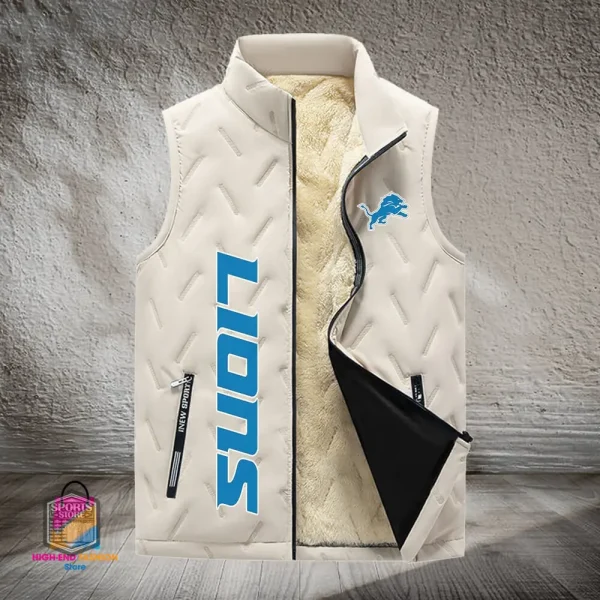 Detroit Lions Lined Outdoor Sports Business Vest PURVETA170 - Image 2