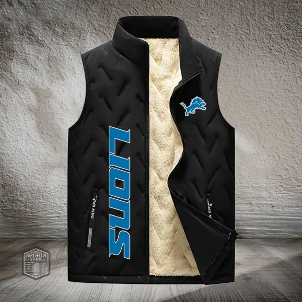 Detroit Lions Lined Outdoor Sports Business Vest PURVETA170 - Image 3