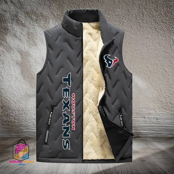 Houston Texans Lined Outdoor Sports Business Vest PURVETA172 - Image 2