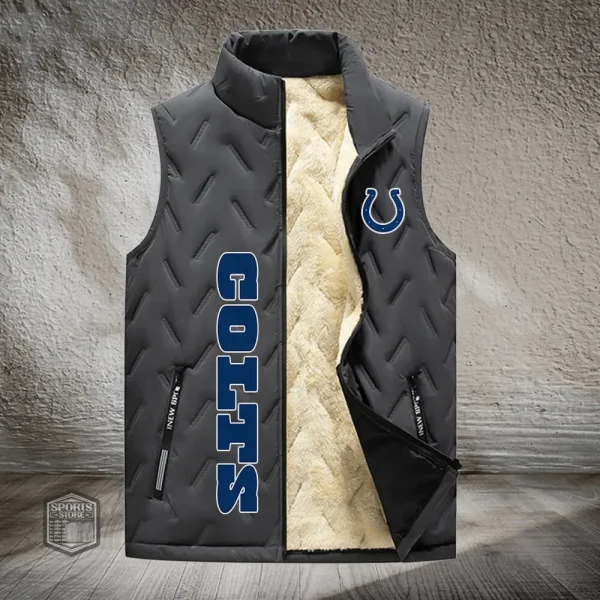 Indianapolis Colts Lined Outdoor Sports Business Vest PURVETA173 - Image 2