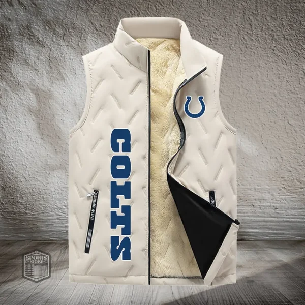 Indianapolis Colts Lined Outdoor Sports Business Vest PURVETA173 - Image 3