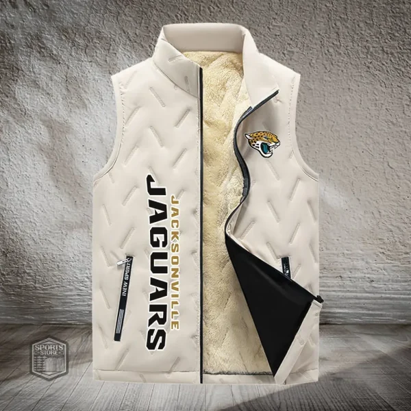 Jacksonville Jaguars Lined Outdoor Sports Business Vest PURVETA174 - Image 2