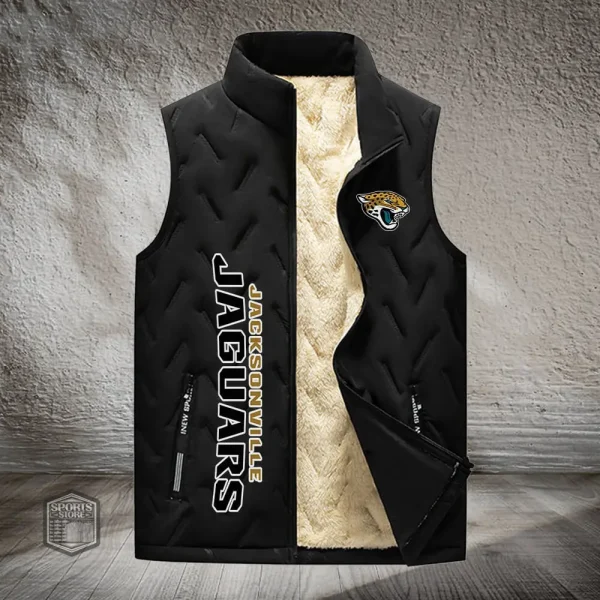 Jacksonville Jaguars Lined Outdoor Sports Business Vest PURVETA174 - Image 3