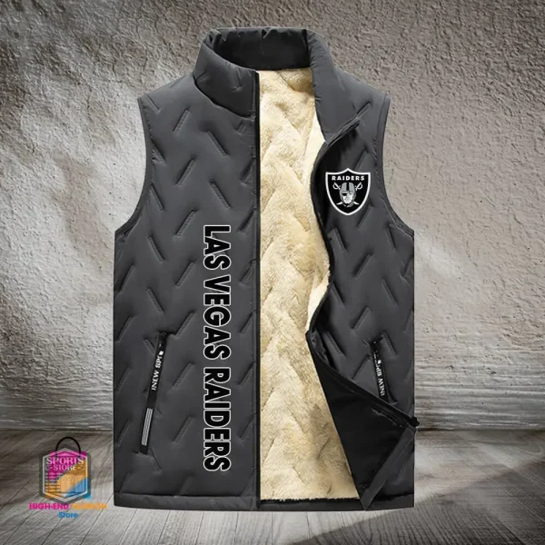 Las Vegas Raiders Lined Outdoor Sports Business Vest PURVETA176