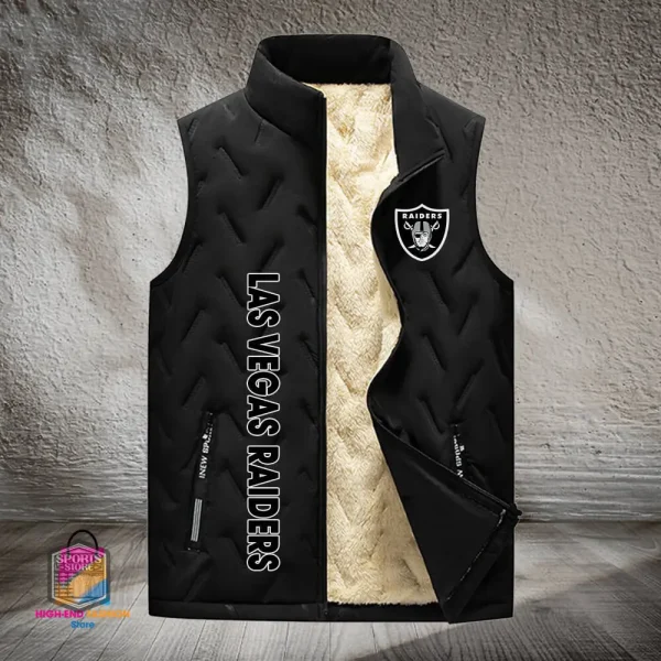 Las Vegas Raiders Lined Outdoor Sports Business Vest PURVETA176 - Image 3