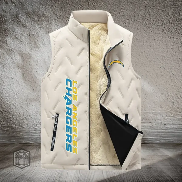 Los Angeles Chargers Lined Outdoor Sports Business Vest PURVETA177