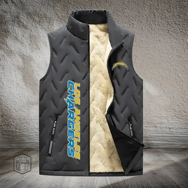 Los Angeles Chargers Lined Outdoor Sports Business Vest PURVETA177 - Image 2