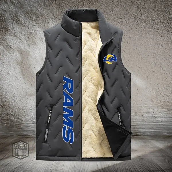 Los Angeles Rams Lined Outdoor Sports Business Vest PURVETA178