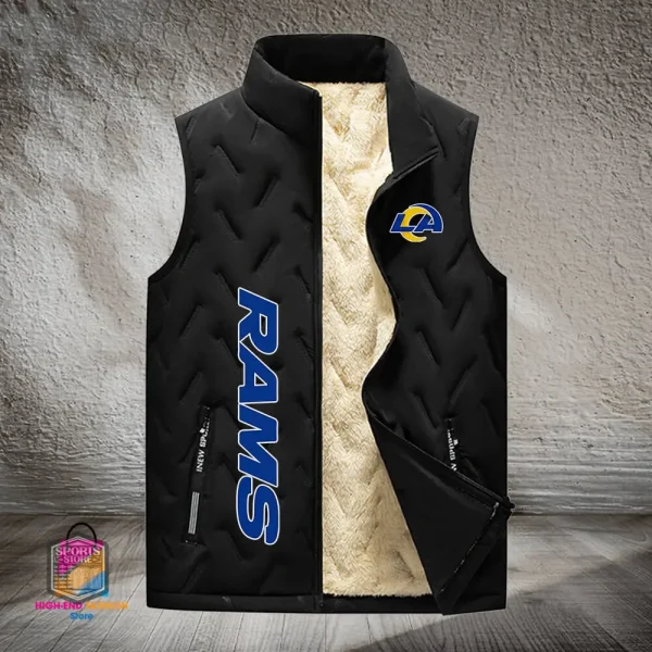 Los Angeles Rams Lined Outdoor Sports Business Vest PURVETA178 - Image 3