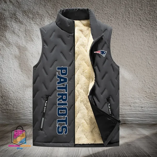 New England Patriots Lined Outdoor Sports Business Vest PURVETA181 - Image 2