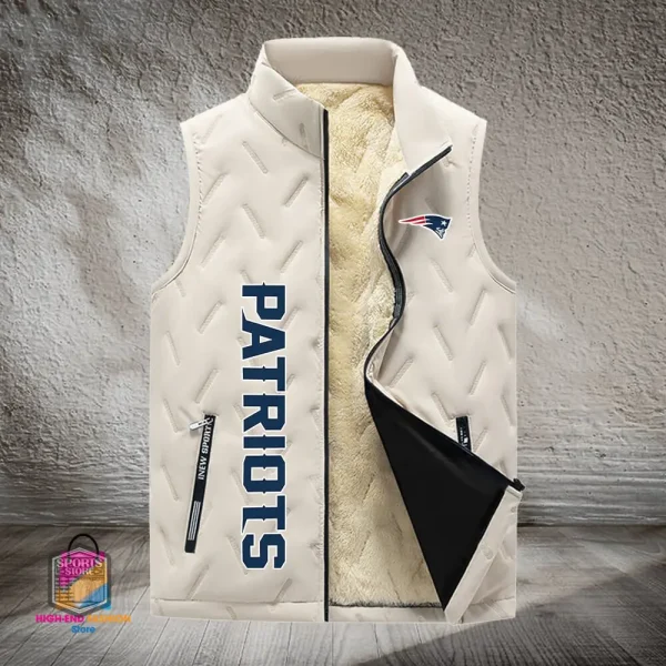 New England Patriots Lined Outdoor Sports Business Vest PURVETA181
