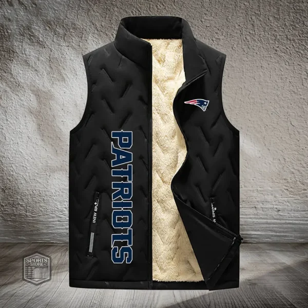 New England Patriots Lined Outdoor Sports Business Vest PURVETA181 - Image 3