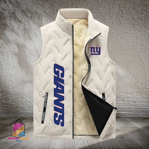 New York Giants Lined Outdoor Sports Business Vest PURVETA183 - Image 2