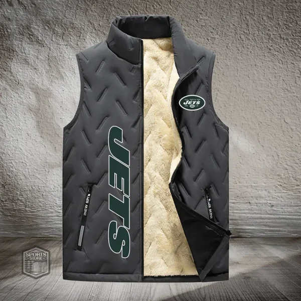 New York Jets Lined Outdoor Sports Business Vest PURVETA184