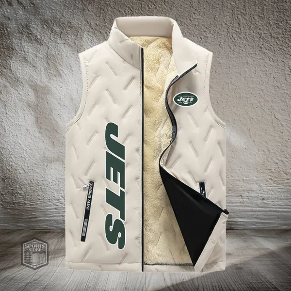 New York Jets Lined Outdoor Sports Business Vest PURVETA184 - Image 2