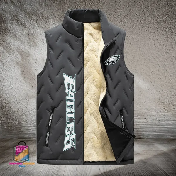 Philadelphia Eagles Lined Outdoor Sports Business Vest PURVETA185 - Image 2