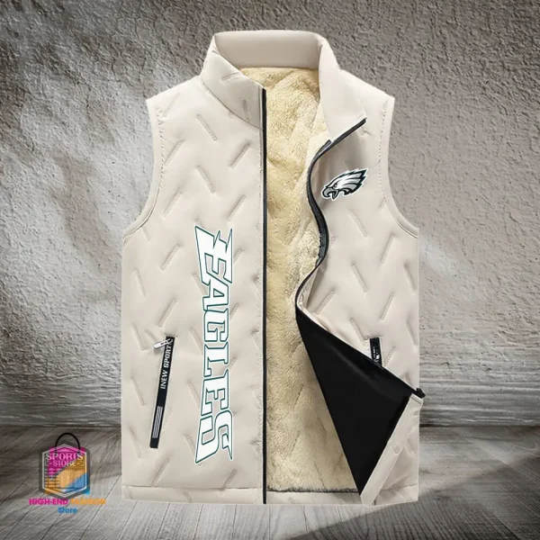 Philadelphia Eagles Lined Outdoor Sports Business Vest PURVETA185