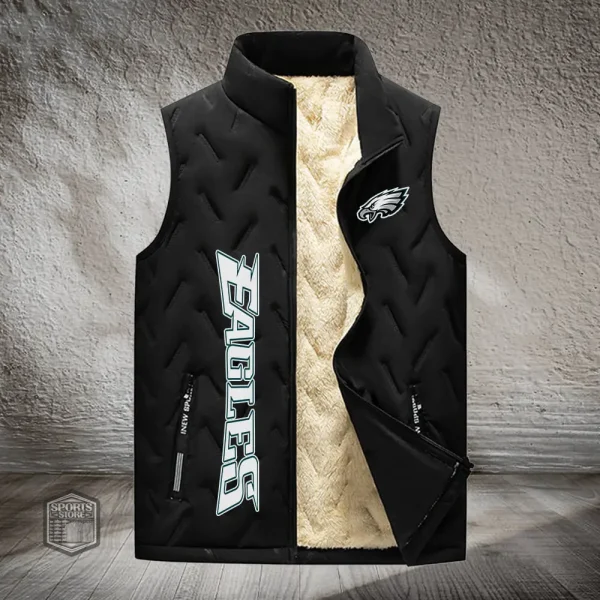 Philadelphia Eagles Lined Outdoor Sports Business Vest PURVETA185 - Image 3