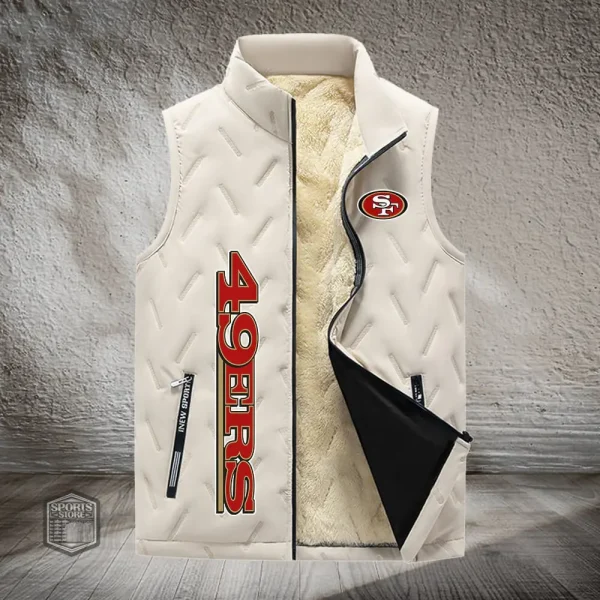 San Francisco 49ers Lined Outdoor Sports Business Vest PURVETA187 - Image 2