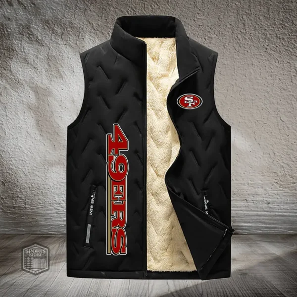San Francisco 49ers Lined Outdoor Sports Business Vest PURVETA187 - Image 3