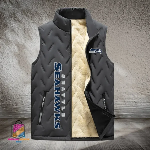 Seattle Seahawks Lined Outdoor Sports Business Vest PURVETA188