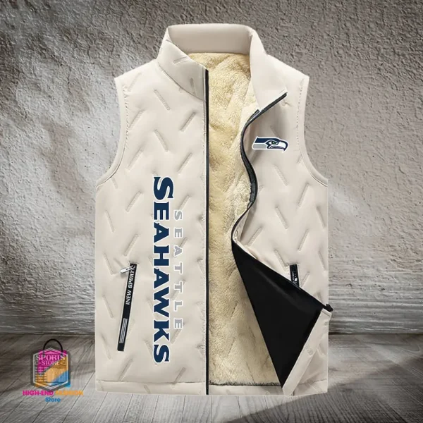 Seattle Seahawks Lined Outdoor Sports Business Vest PURVETA188 - Image 2