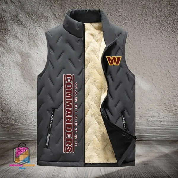 Washington Commanders Lined Outdoor Sports Business Vest PURVETA191