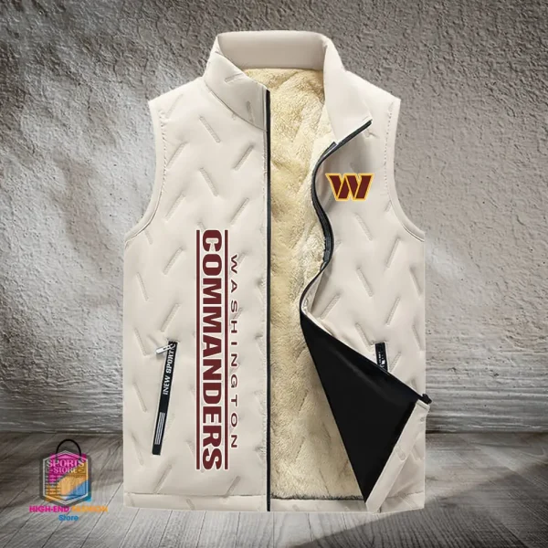 Washington Commanders Lined Outdoor Sports Business Vest PURVETA191 - Image 2