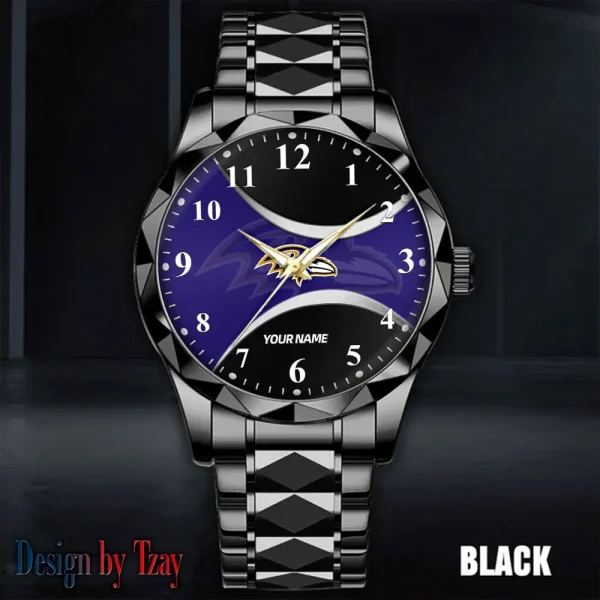 Baltimore Ravens Luxury Automatic Stainless Steel Business Waterproof Watches For Men's 2025 SPTDMW901 - Image 4