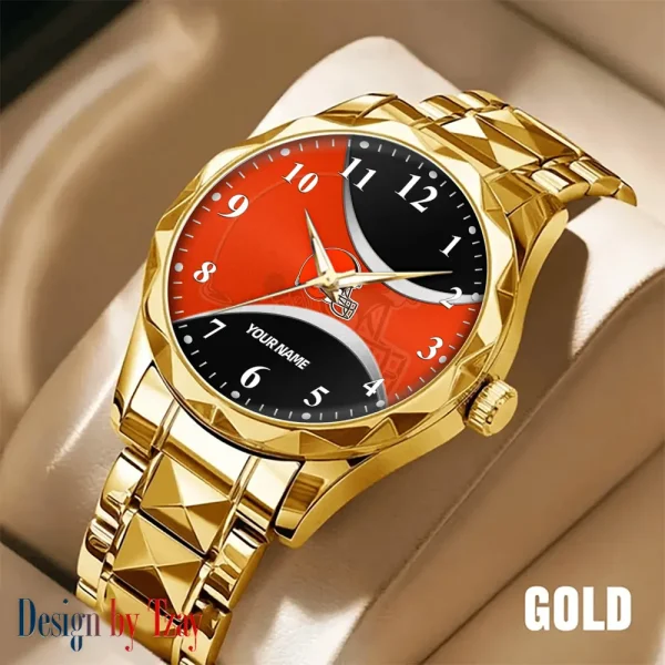 Cleveland Browns Luxury Automatic Stainless Steel Business Waterproof Watches For Men's 2025 SPTDMW906 - Image 3