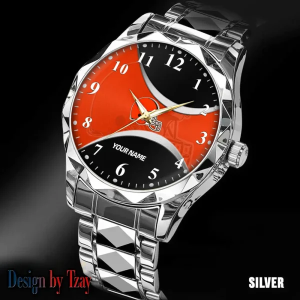Cleveland Browns Luxury Automatic Stainless Steel Business Waterproof Watches For Men's 2025 SPTDMW906 - Image 4