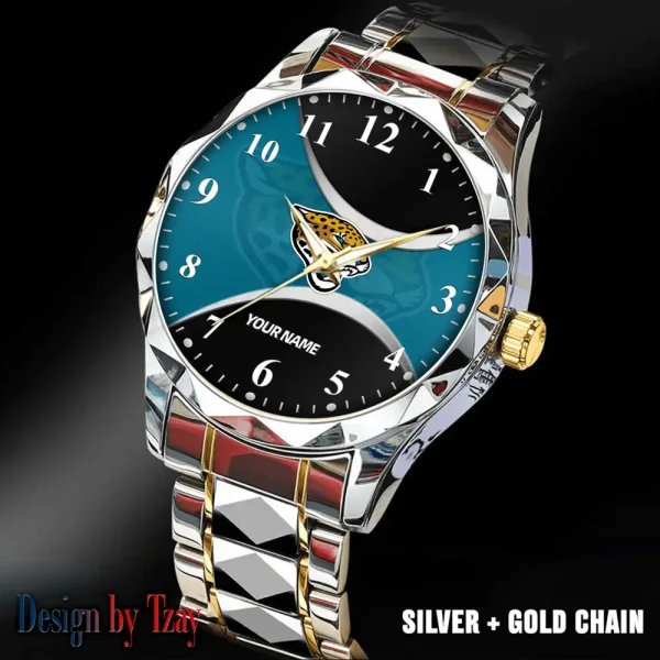 Jacksonville Jaguars Luxury Automatic Stainless Steel Business Waterproof Watches For Men's 2025 SPTDMW913 - Image 3