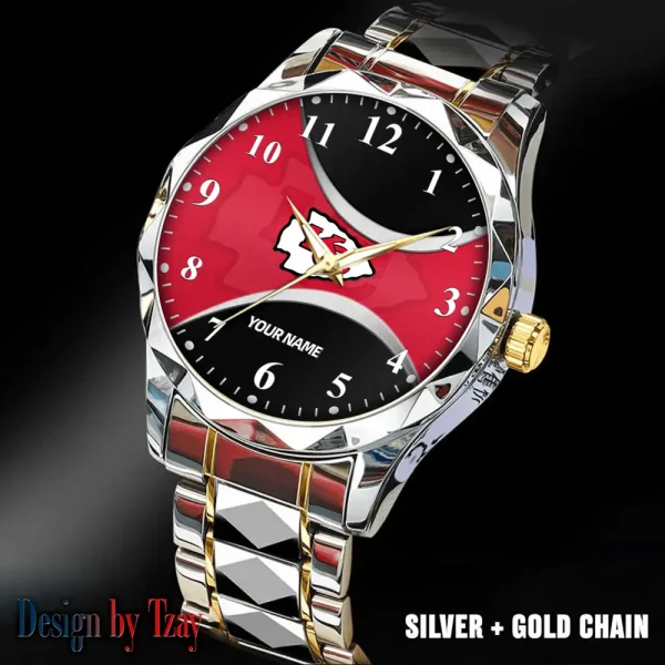 Kansas City Chiefs Luxury Automatic Stainless Steel Business Waterproof Watches For Men's 2025 SPTDMW914 - Image 3