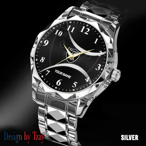 Las Vegas Raiders Luxury Automatic Stainless Steel Business Waterproof Watches For Men's 2025 SPTDMW915 - Image 3
