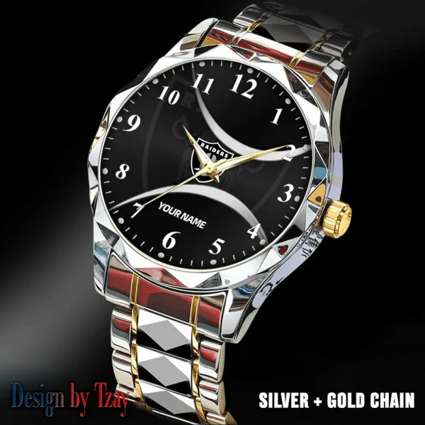 Las Vegas Raiders Luxury Automatic Stainless Steel Business Waterproof Watches For Men's 2025 SPTDMW915 - Image 4